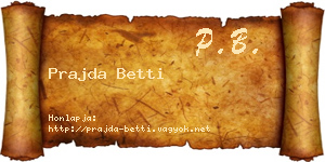 Prajda Betti névjegykártya